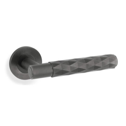 Alexander & Wilks aw226DBZPVD SPITFIRE LEVER DIAMOND CUT ON 50X6MM ROSE - Dark Bronze PVD (LEAD TIME: 2-3 DAYS)