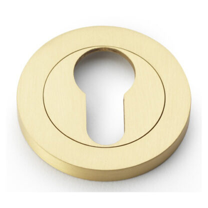 Alexander & Wilks AW390SB Concealed Fix Escutcheon Euro Profile - Satin Brass (LEAD TIME: 2-3 DAYS)