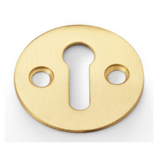 Alexander & Wilks AW399SB Victorian Standard Profile Escutcheon - Satin Brass (LEAD TIME: 2-3 DAYS)