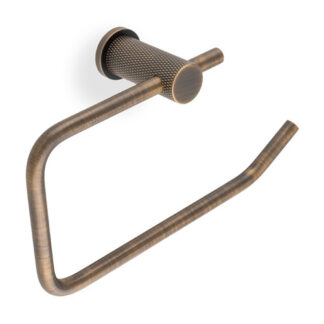 Alexander & Wilks AW450AB Brunel Diamond Knurled Toilet Roll Holder-Antique Brass (LEAD TIME: 2-3 DAYS)