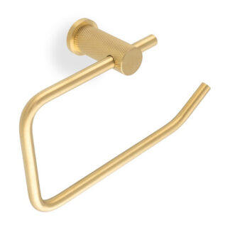 Alexander & Wilks AW450SBPVD Brunel Diamond Knurled Toilet Roll Holder-Satin Brass PVD (LEAD TIME: 2-3 DAYS)