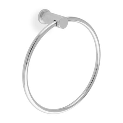 Alexander & Wilks AW451PC Brunel Diamond Knurled Towel Ring - Polished Chrome (LEAD TIME: 2-3 DAYS)