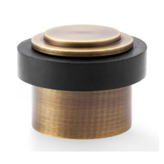 Alexander & Wilks AW603AB Plain Floor Mounted Door Stop - Antique Brass (LEAD TIME: 2-3 DAYS)