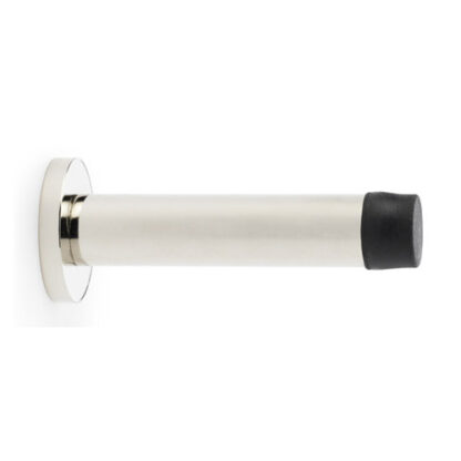 Alexander & Wilks AW616PN Cylinder Projection Door Stop on Rose - Polished Nickel (LEAD TIME: 2-3 DAYS)