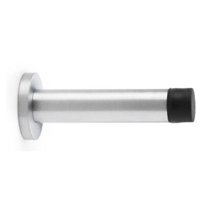 Alexander & Wilks AW616SC Cylinder Projection Door Stop on Rose - Satin Chrome (LEAD TIME: 2-3 DAYS)