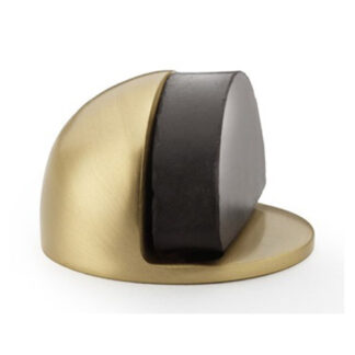 Alexander & Wilks AW631SB Shield Floor Mounted Door Stop - Satin Brass (LEAD TIME: 2-3 DAYS)