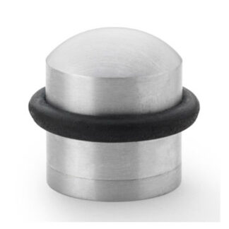 Alexander & Wilks AW638SC Dome Top Floor Mounted Door Stop - Satin Chrome (LEAD TIME: 2-3 DAYS)