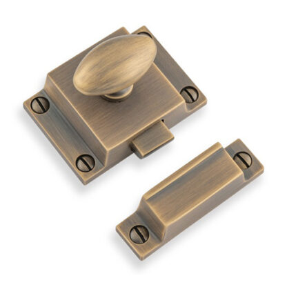 Alexander & Wilks AW730AB Cupboard Latch-Antique Brass (LEAD TIME: 2-3 DAYS)