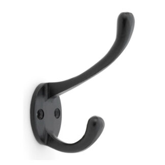 Alexander & Wilks AW770BL Victorian Hat and Coat Hook - Powder Coat Black (LEAD TIME: 2-3 DAYS)