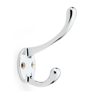 Alexander & Wilks AW770PC Victorian Hat and Coat Hook - Polished Chrome (LEAD TIME: 2-3 DAYS)