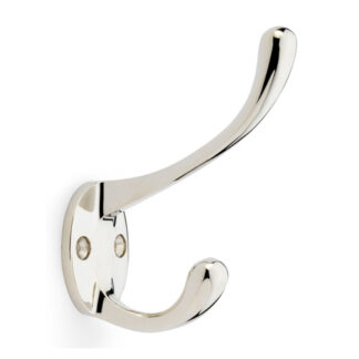 Alexander & Wilks AW770PN Victorian Hat and Coat Hook - Polished Nickel (LEAD TIME: 2-3 DAYS)