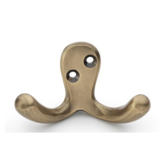 Alexander & Wilks AW773AB Victorian Double Robe Hook - Antique Brass (LEAD TIME: 2-3 DAYS)
