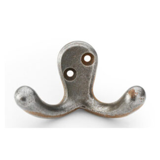 Alexander & Wilks AW773AI Victorian Double Robe Hook - Antique Iron (LEAD TIME: 2-3 DAYS)
