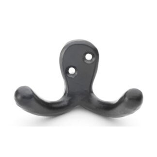 Alexander & Wilks AW773BL Victorian Double Robe Hook - Black (LEAD TIME: 2-3 DAYS)