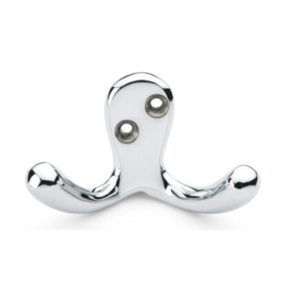 Alexander & Wilks AW773PC Victorian Double Robe Hook - Polished Chrome (LEAD TIME: 2-3 DAYS)