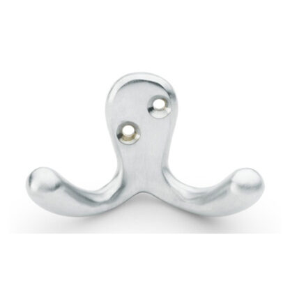 Alexander & Wilks AW773SC Victorian Double Robe Hook - Satin Chrome (LEAD TIME: 2-3 DAYS)