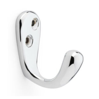 Alexander & Wilks AW774PC Victorian Single Robe Hook - Polished Chrome (LEAD TIME: 2-3 DAYS)
