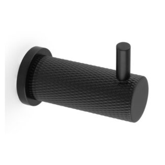 Alexander & Wilks AW775BL Brunel Knurled Coat Hook - Black (LEAD TIME: 2-3 DAYS)