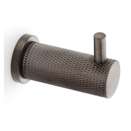 Alexander & Wilks AW775DBZPVD Brunel Knurled Coat Hook - Dark Bronze PVD (LEAD TIME: 2-3 DAYS)
