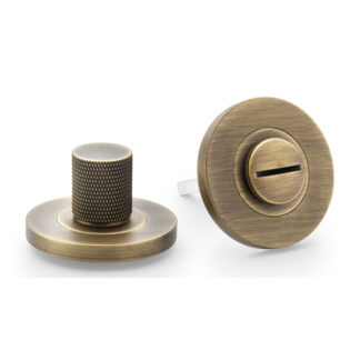 Alexander & Wilks AW790AB Knurled Thumbturn and Release - Antique Brass (LEAD TIME: 2-3 DAYS)