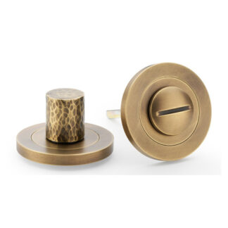 Alexander & Wilks AW793IB Hammered Thumbturn and Release - Italian Brass (LEAD TIME: 2-3 DAYS)