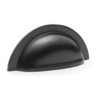 Alexander & Wilks AW903BL Bardom Ridged Cabinet Cup Pull - Black (LEAD TIME: 2-3 DAYS)