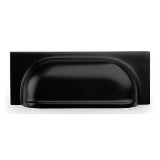 Alexander & Wilks AW905BL Quantock Cup Pull Handle - Black - Centres 96mm (LEAD TIME: 2-3 DAYS)
