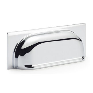 Alexander & Wilks AW905PC Quantock Cup Pull Handle - Polished Chrome - Centers 96mm (LEAD TIME: 2-3 DAYS)