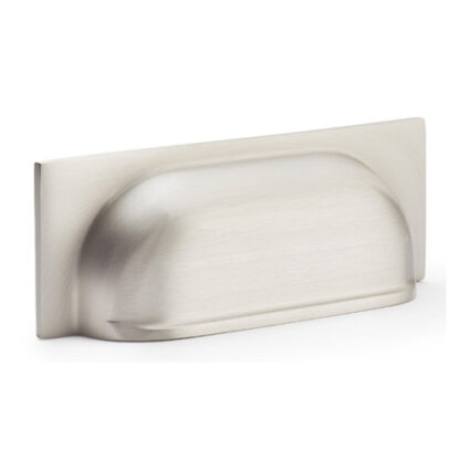 Alexander & Wilks AW905SN Quantock Cup Pull Handle - Satin Nickel - Centers 96mm (LEAD TIME: 2-3 DAYS)