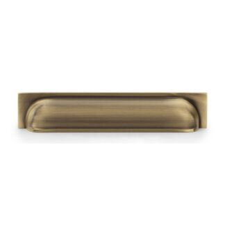Alexander & Wilks AW906AB Quantock Cup Pull Handle - Antique Brass - Centres 203mm (LEAD TIME: 2-3 DAYS)