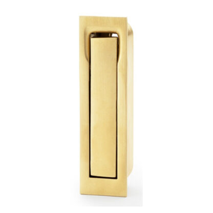 Alexander & Wilks AW990SBPVD Square Sliding Door Edge Pull - Satin Brass PVD (LEAD TIME: 2-3 DAYS)