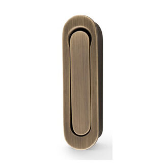 Alexander & Wilks AW991AB Radius Sliding Door Edge Pull - Antique Brass (LEAD TIME: 2-3 DAYS)