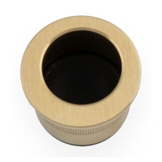 Alexander & Wilks AW992SBPVD Round Sliding Door Finger Edge Pull-Satin Brass PVD (LEAD TIME: 2-3 DAYS)