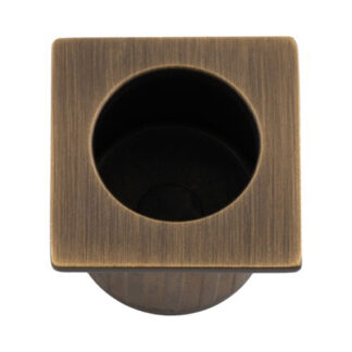Alexander & Wilks AW993AB Sliding Door Finger Edge Pull (Square) Antique Brass (LEAD TIME: 2-3 DAYS)