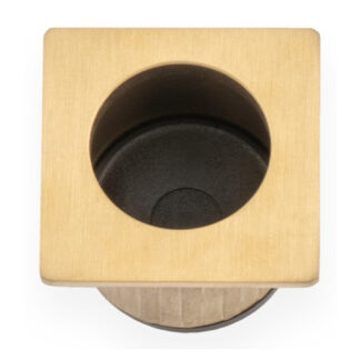 Alexander & Wilks AW993SBPVD Sliding Door Finger Edge Pull (Square) Satin Brass PVD (LEAD TIME: 2-3 DAYS)