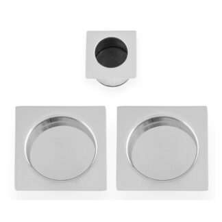 Alexander & Wilks AW995PC Square sliding door pull kit-Polished Chrome (LEAD TIME: 2-3 DAYS)