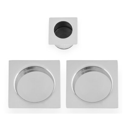 Alexander & Wilks AW995PC Square sliding door pull kit-Polished Chrome (LEAD TIME: 2-3 DAYS)