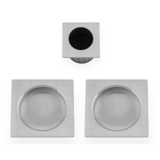 Alexander & Wilks AW995SC Square sliding door pull kit-Satin Chrome (LEAD TIME: 2-3 DAYS)