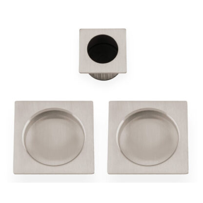 Alexander & Wilks AW995SN Square sliding door pull kit-Satin Nickel (LEAD TIME: 2-3 DAYS)