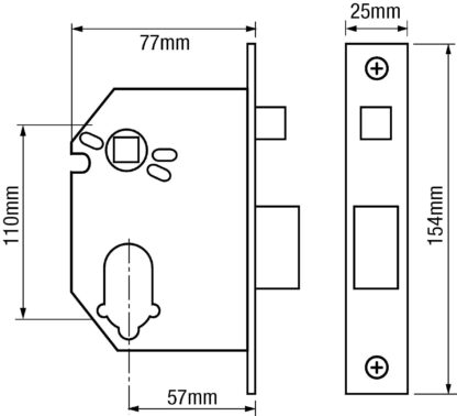Bramah 3062 Kompact Egress Mortice Nightlatch With Snib - Image 2