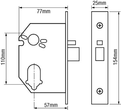Bramah 3061 Kompact  Egress Mortice Nightlatch Without Snib - Image 2