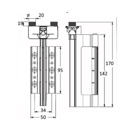 Clearspan for ALUK Bi-Fold Doors Top Guide - New style (New version) - Image 2