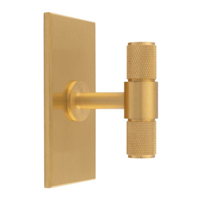 Carlisle Brass BP701SB76SB Knurled T-Bar on backplate (LEAD TIME: 2-3 DAYS)