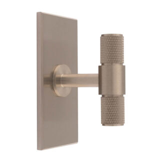 Carlisle Brass BP701SN76SN Knurled T-Bar on backplate (LEAD TIME: 2-3 DAYS)