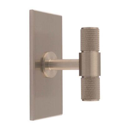 Carlisle Brass BP701SN76SN Knurled T-Bar on backplate (LEAD TIME: 2-3 DAYS)