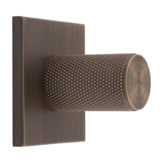 Carlisle Brass BP702AB40AB Knurled Cylinder Knob on backplate (LEAD TIME: 2-3 DAYS)