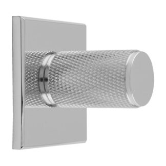 Carlisle Brass BP702CP40CP Knurled Cylinder Knob on backplate (LEAD TIME: 2-3 DAYS)