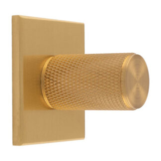 Carlisle Brass BP702SB40SB Knurled Cylinder Knob on backplate (LEAD TIME: 2-3 DAYS)
