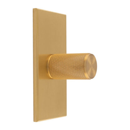 Carlisle Brass BP702SB76SB Knurled Cylinder Knob on backplate (LEAD TIME: 2-3 DAYS)