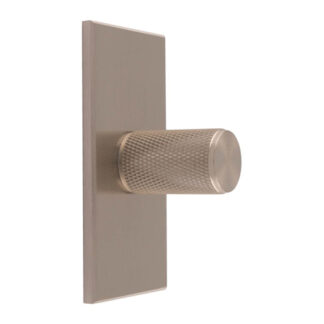 Carlisle Brass BP702SN76SN Knurled Cylinder Knob on backplate (LEAD TIME: 2-3 DAYS)